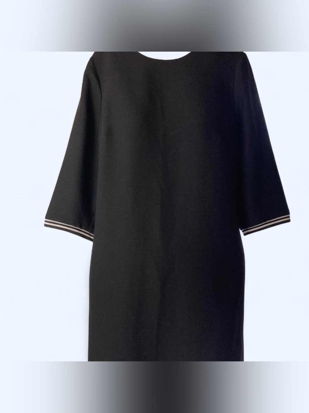 Banana Republic black dress with white trim. Size: 10
